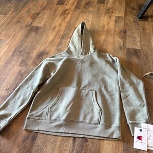 Champion Men's Olive Crewneck Hoodie Sweatshirt